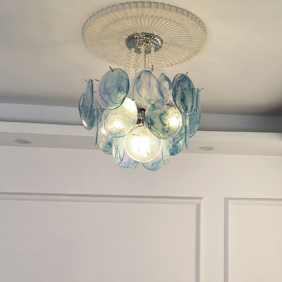 Venfield Murano Disc Glass Chandelier