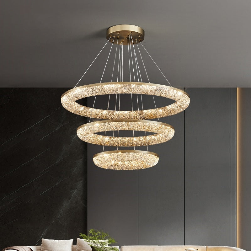Round Ring Crystal Chandeliers