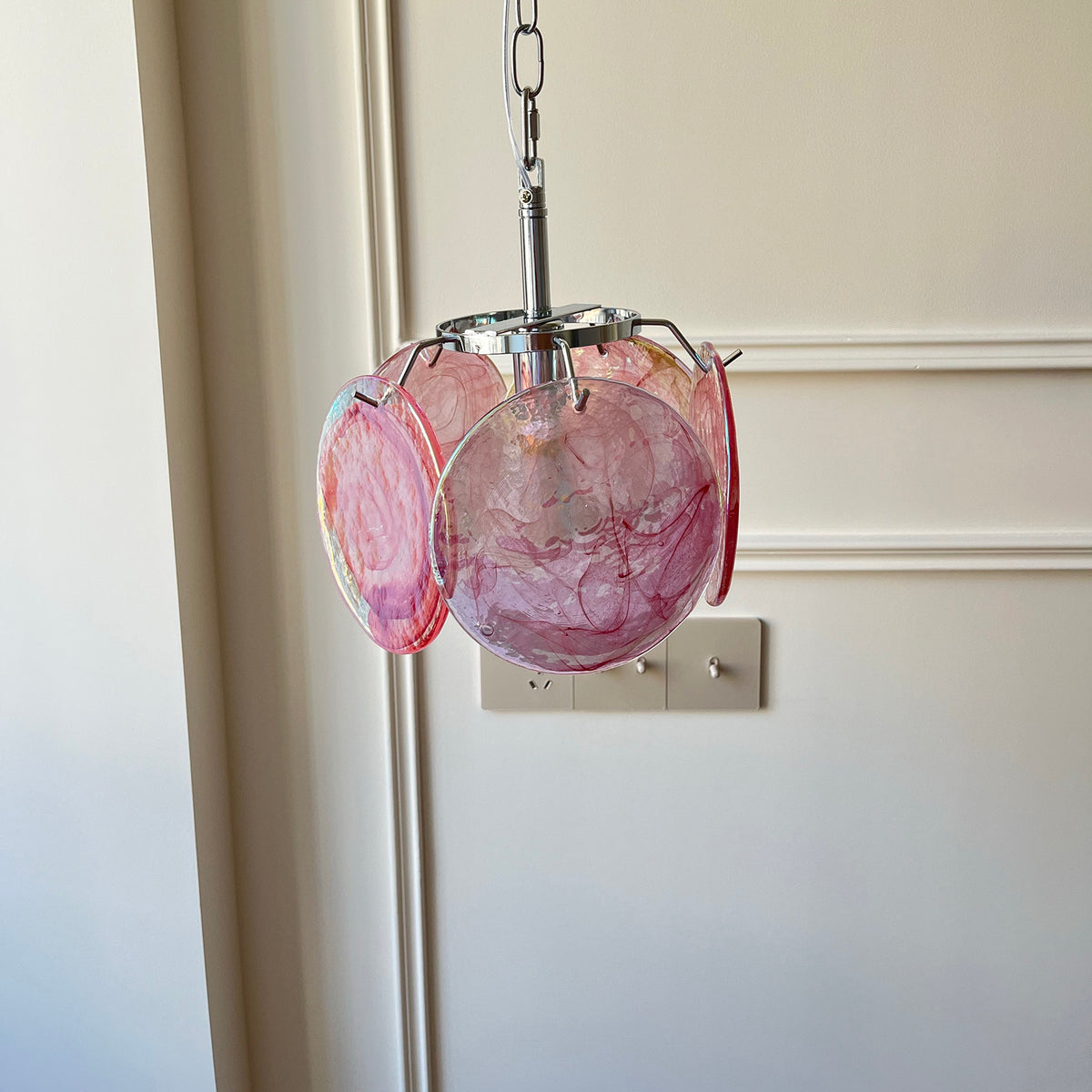 Handmade Murano Disc Glass Chandelier