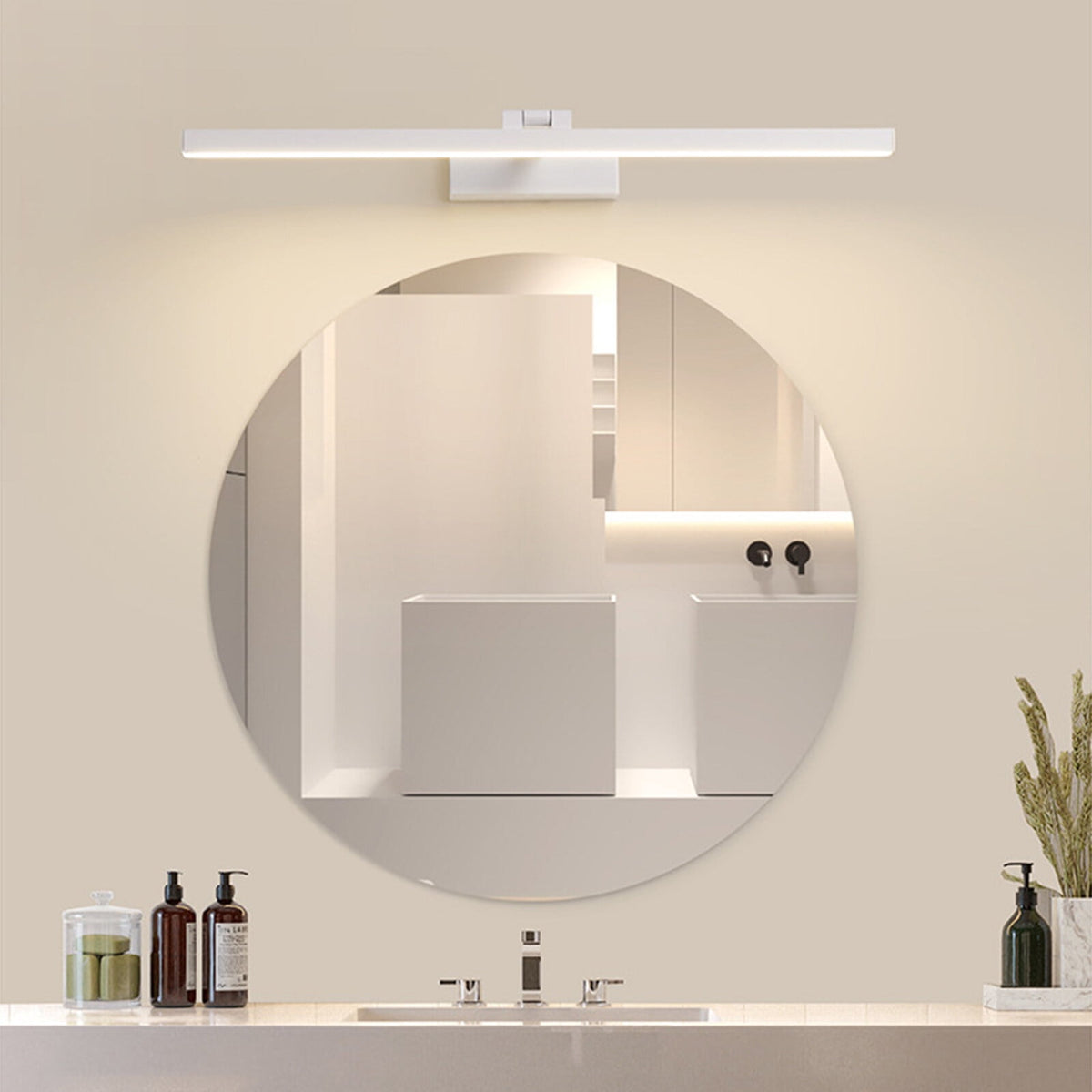 Metal linear Shade Mirror Wall Lamp