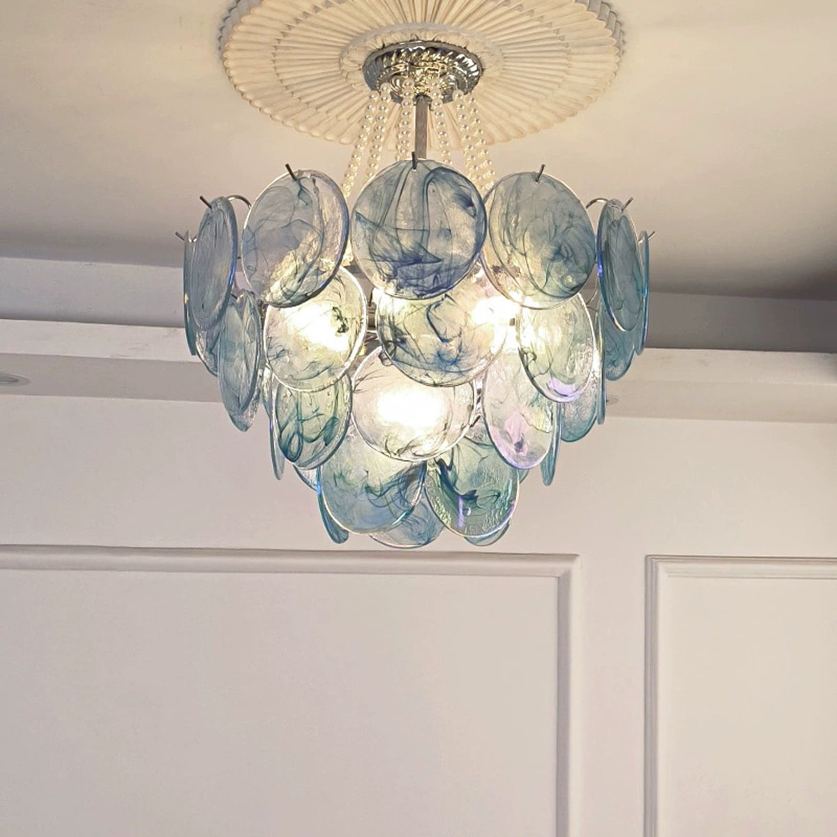 Venfield Murano Disc Glass Chandelier