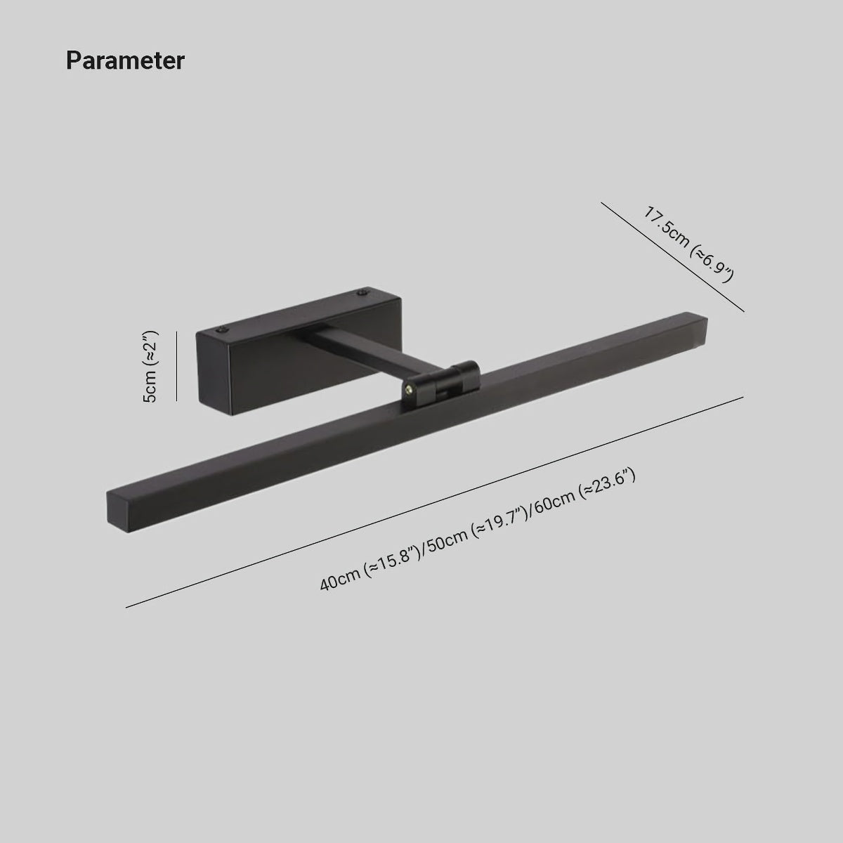 Metal linear Shade Mirror Wall Lamp