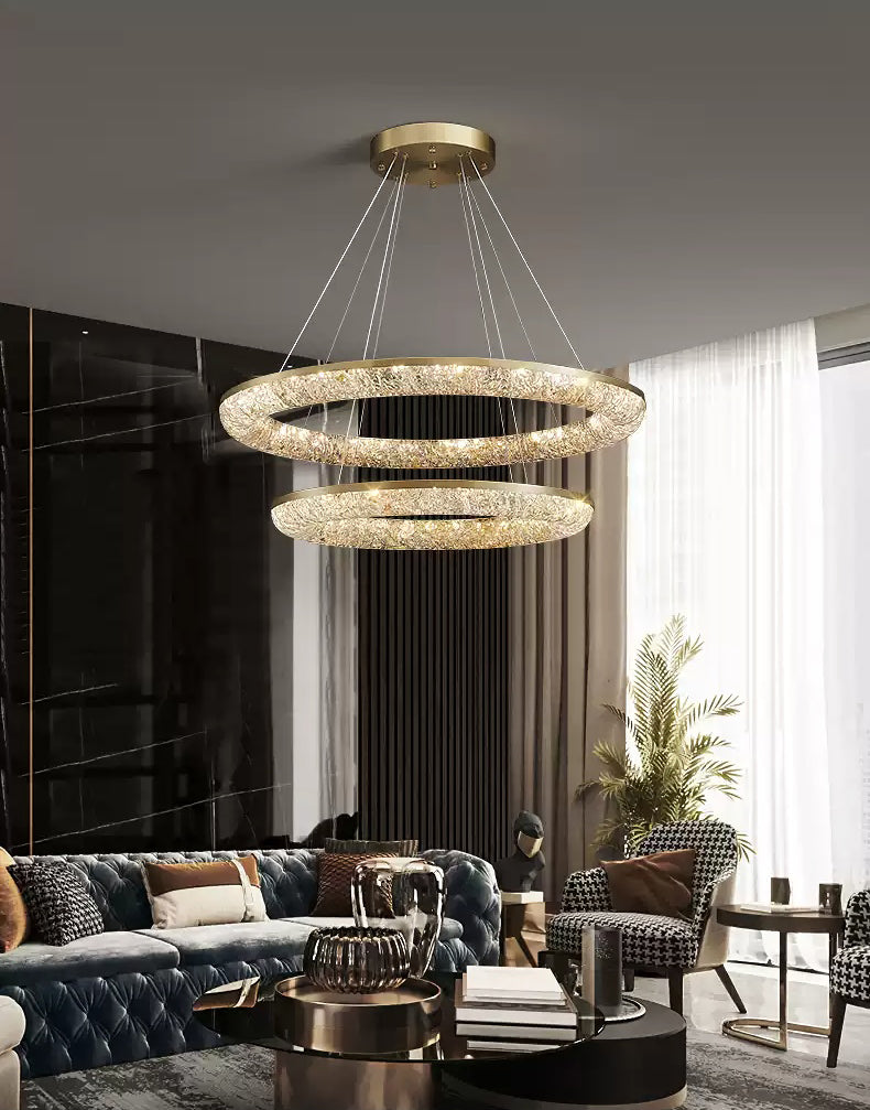 Round Ring Crystal Chandeliers