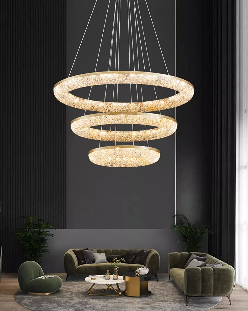 Round Ring Crystal Chandeliers