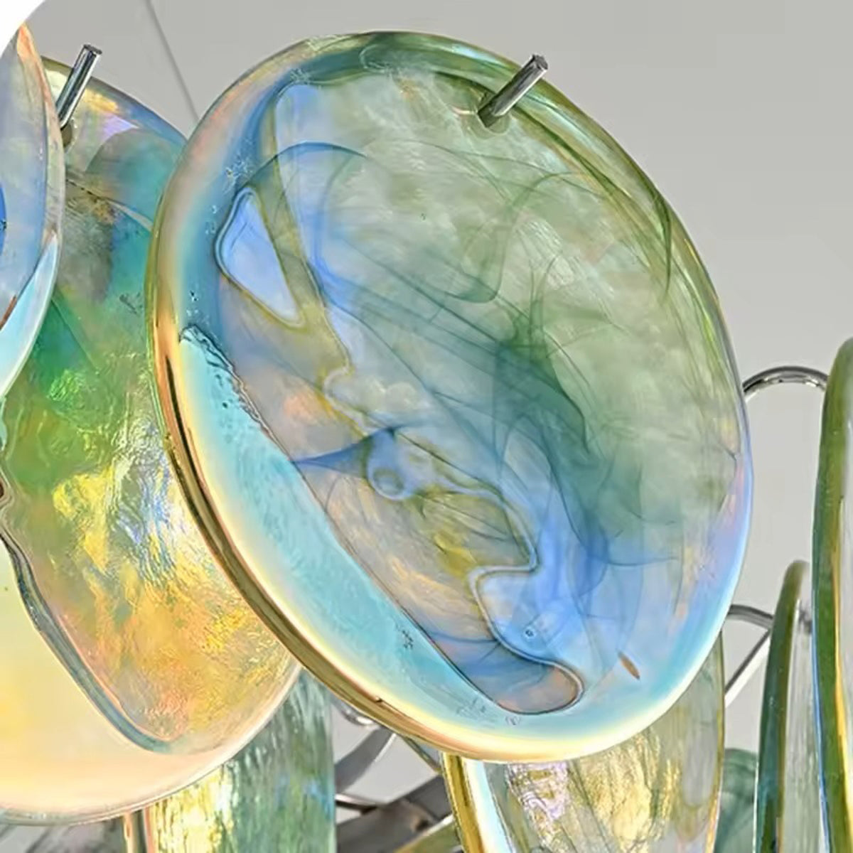 Vistosi Murano Disc Glass Chandelier