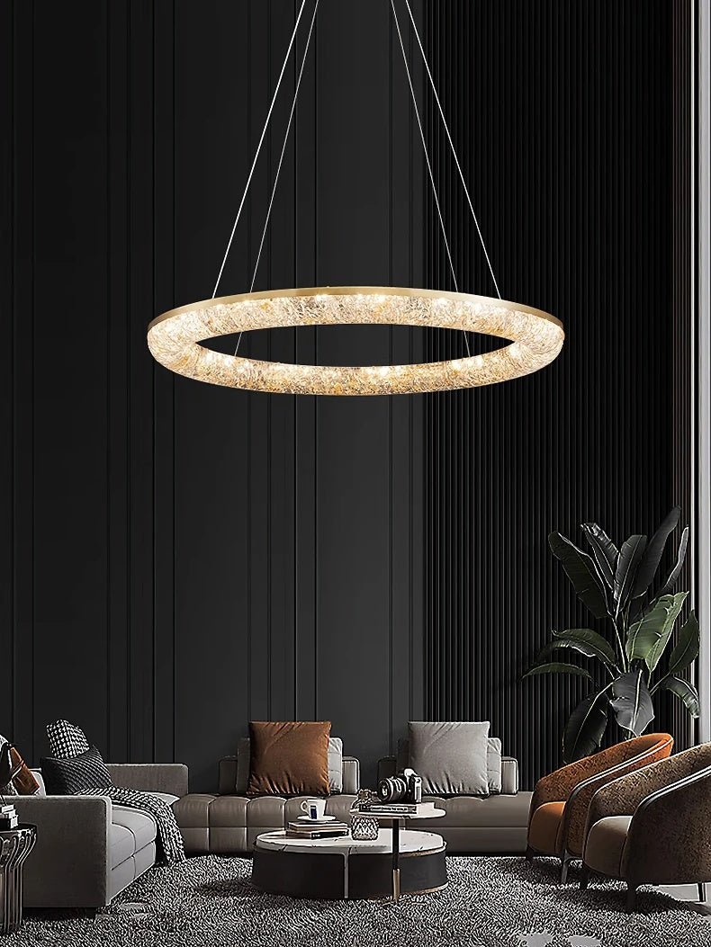 Round Ring Crystal Chandeliers