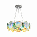 Vistosi Murano Disc Glass Chandelier
