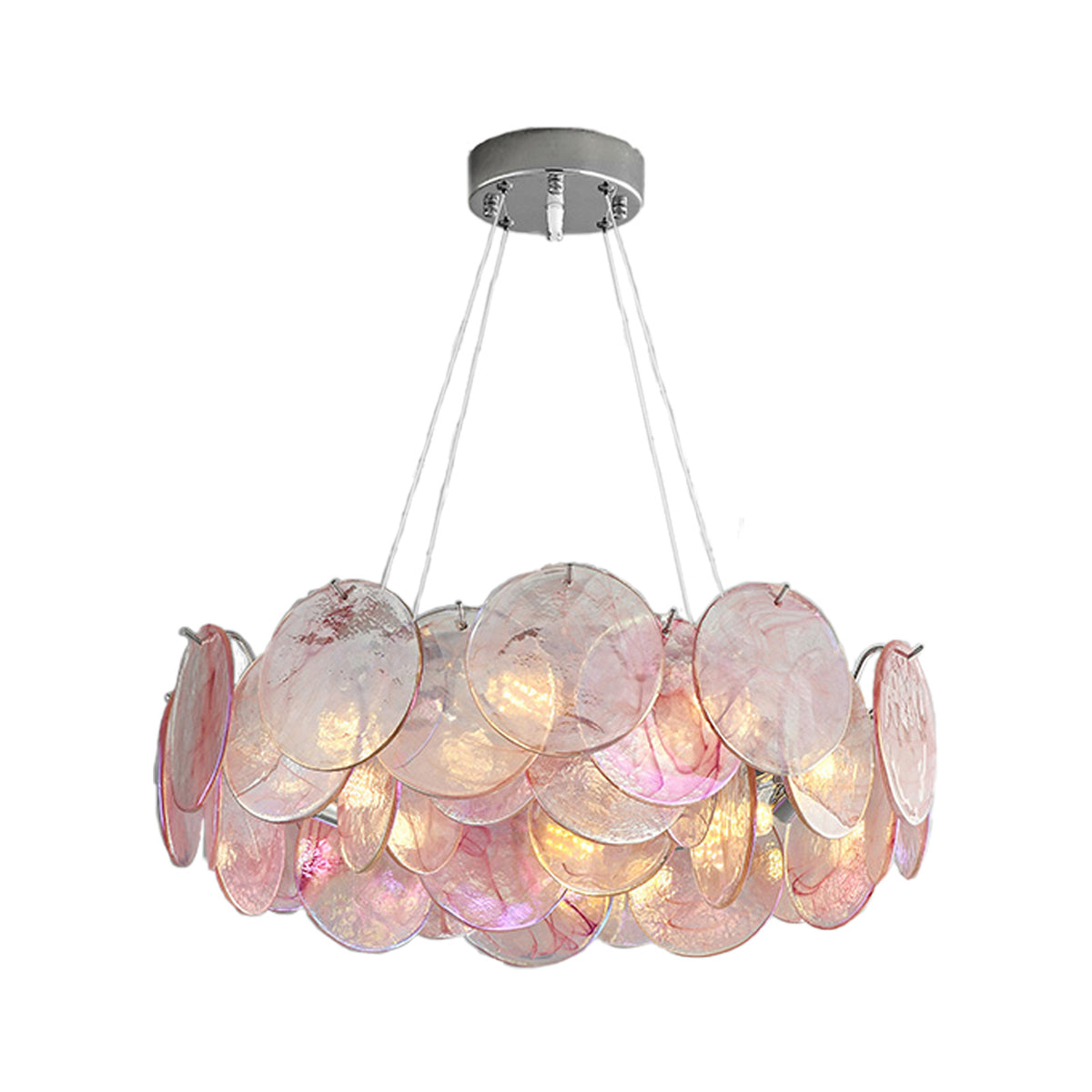 Vistosi Murano Disc Glass Chandelier