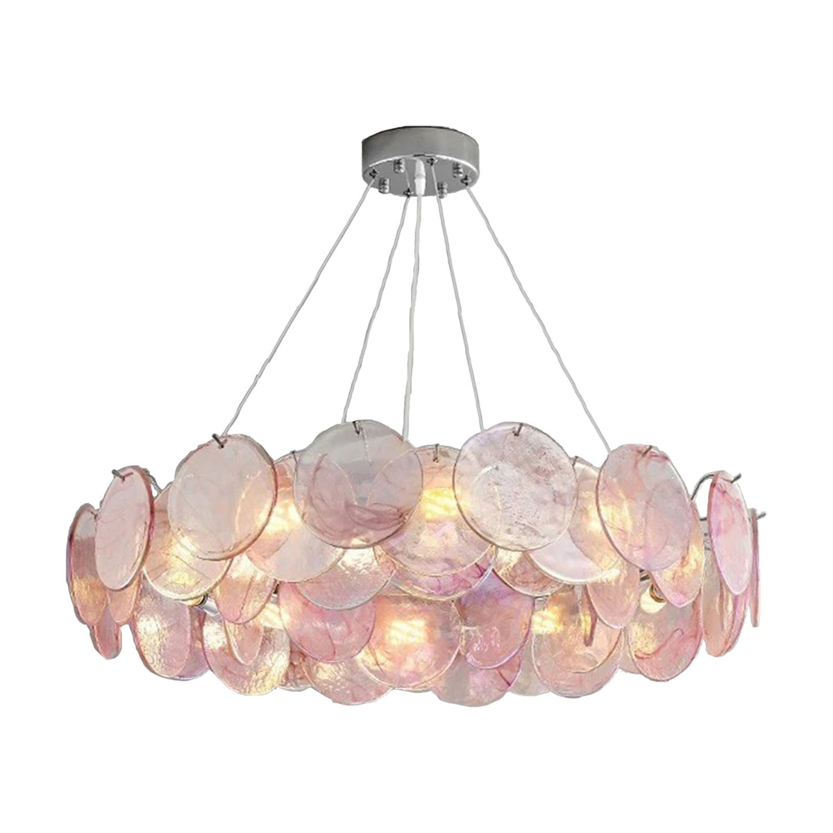 Vistosi Murano Disc Glass Chandelier