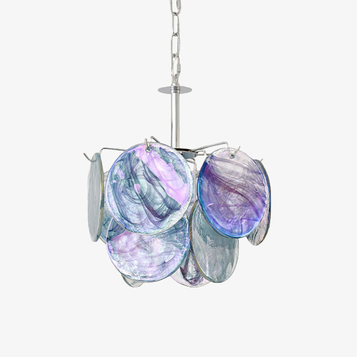 Season Murano Disc Glass Chandelier