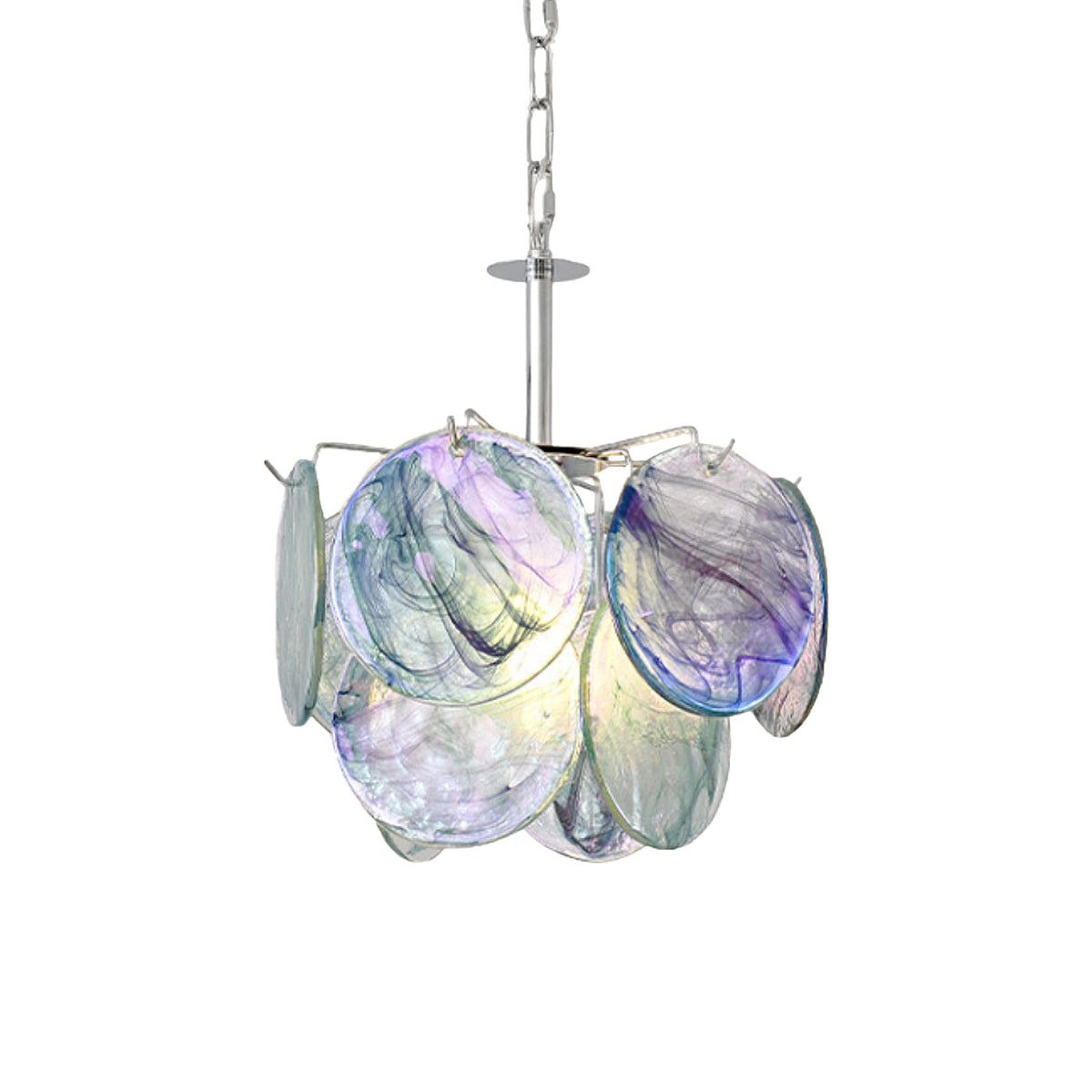 Season Murano Disc Glass Chandelier