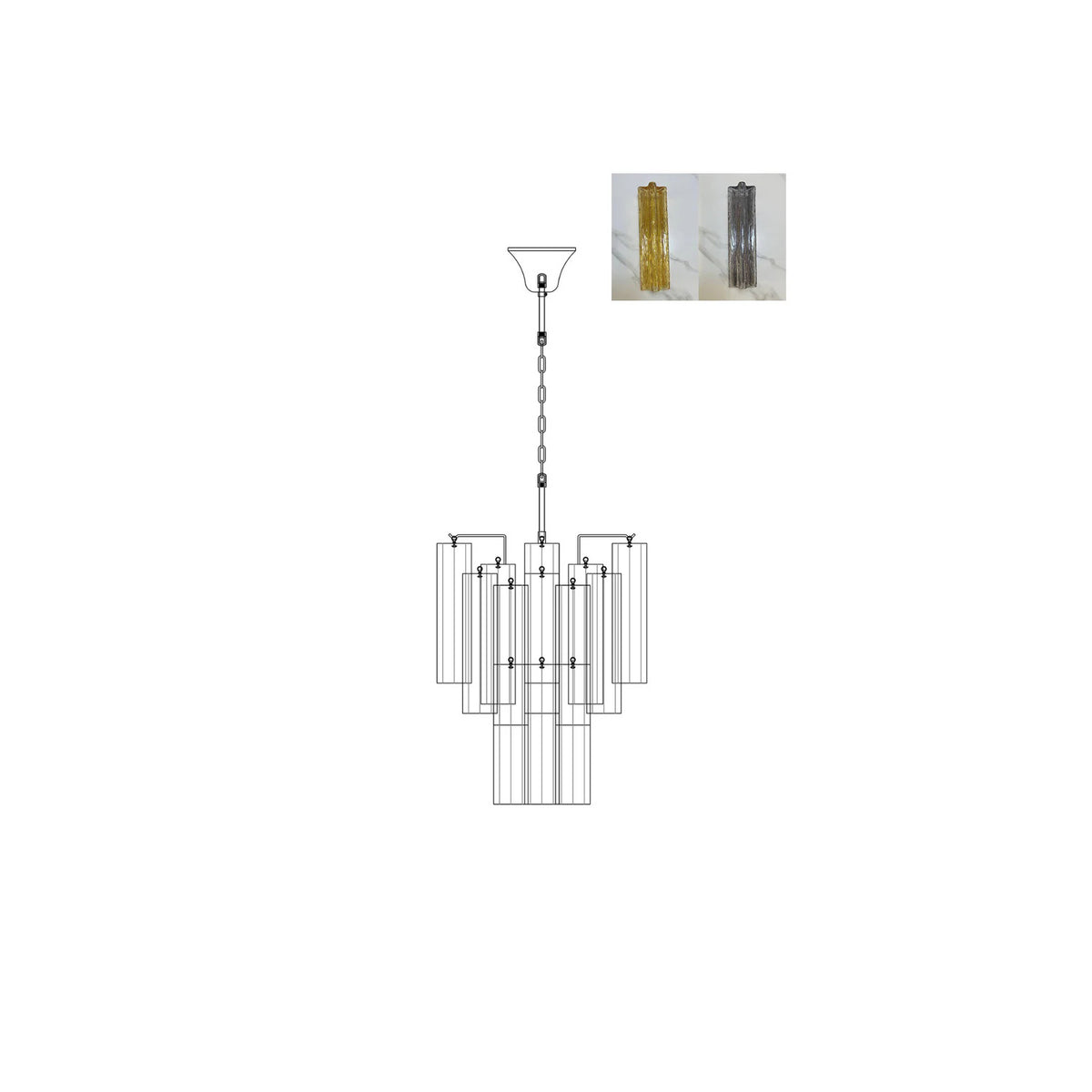 Murano glass chandelier