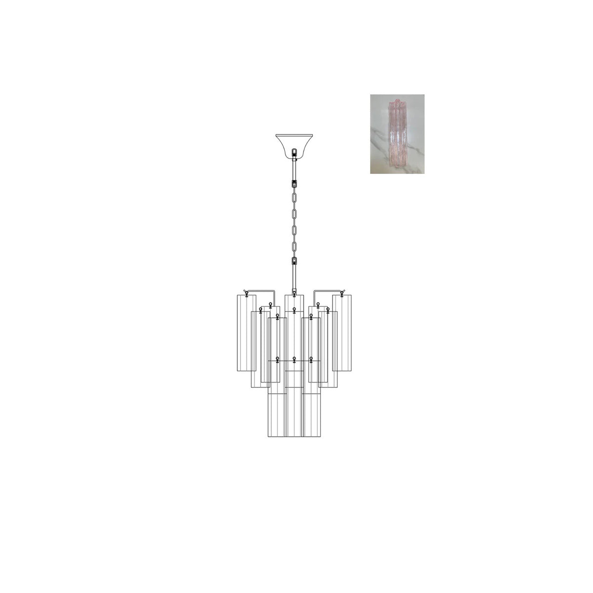 Murano glass chandelier