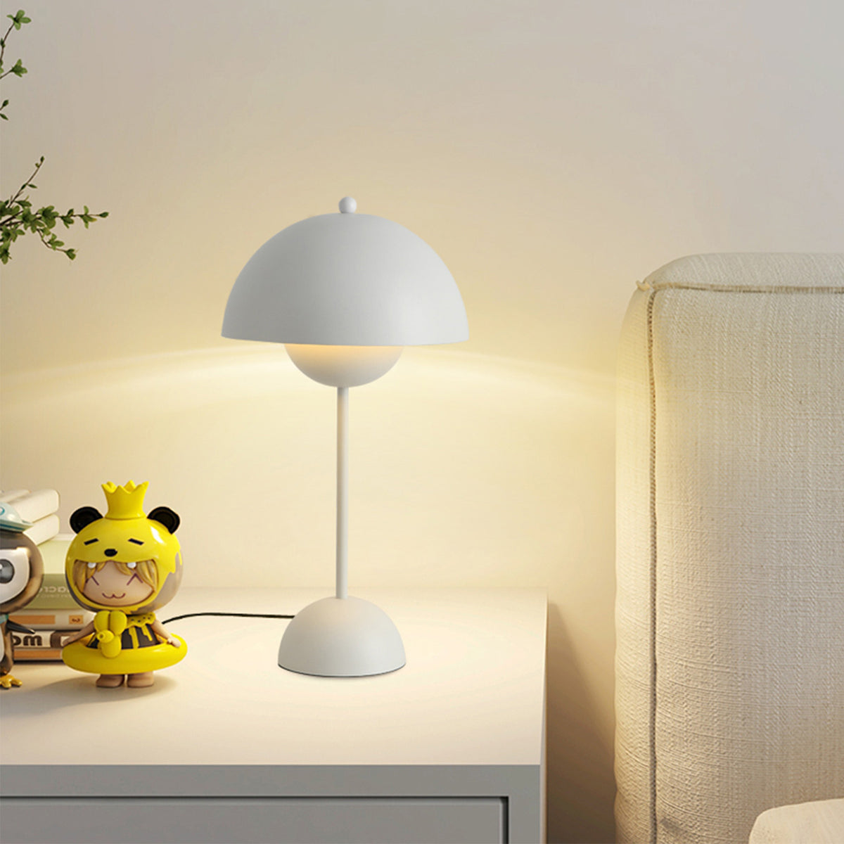 Flowerpot Semi-Circle Table Lamp