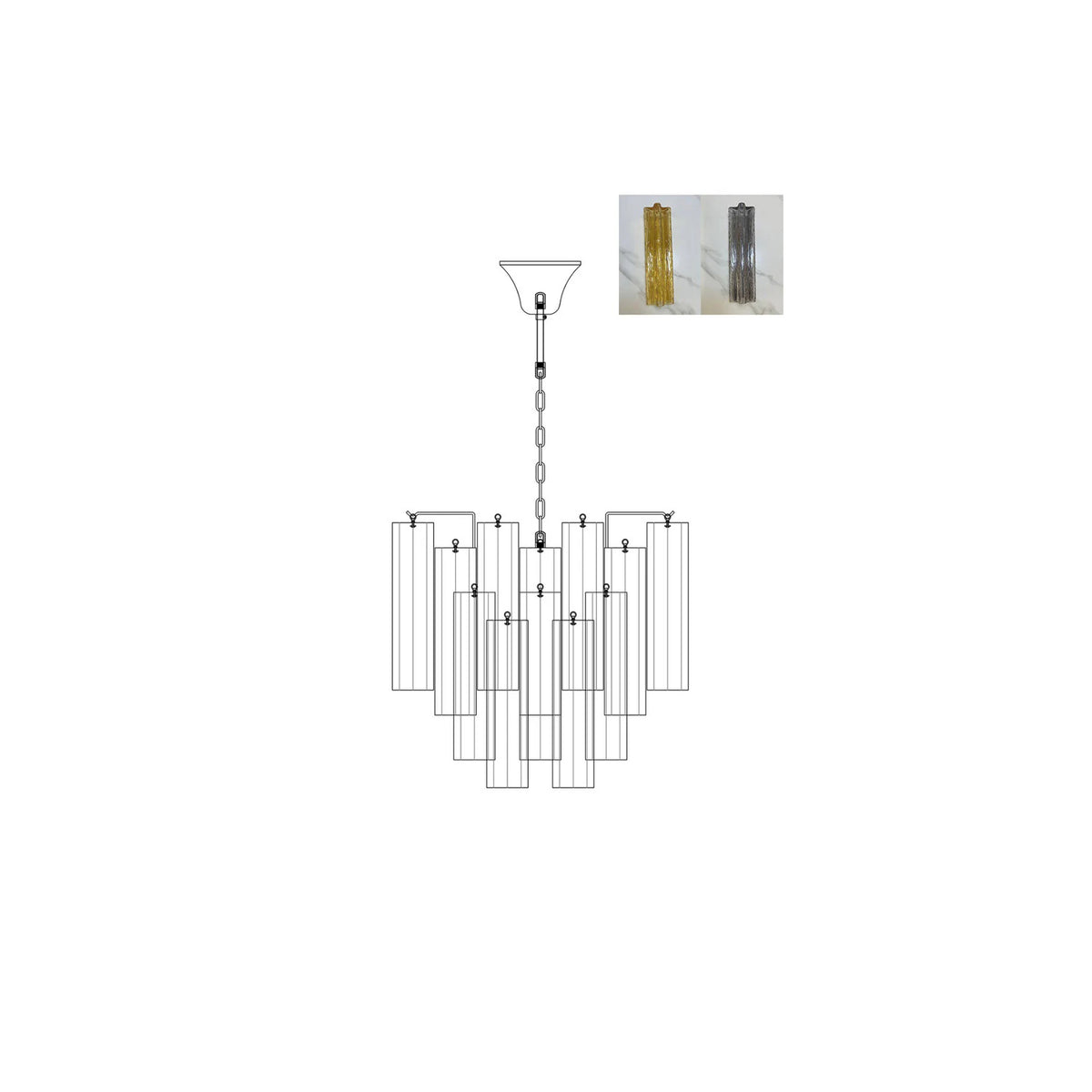 Murano glass chandelier