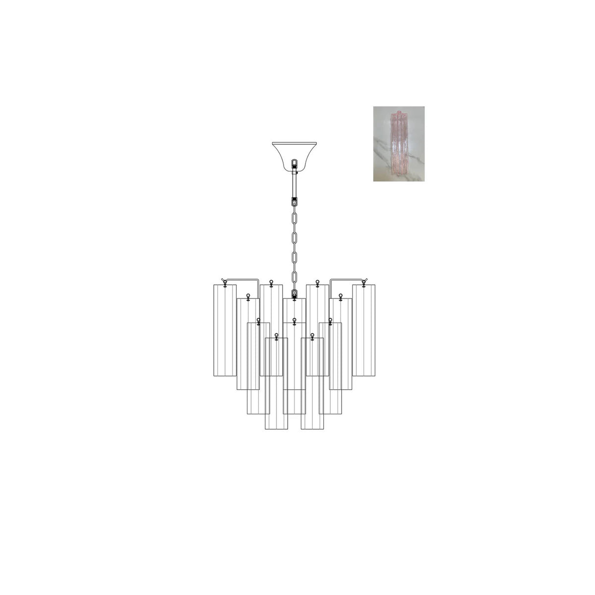 Murano glass chandelier