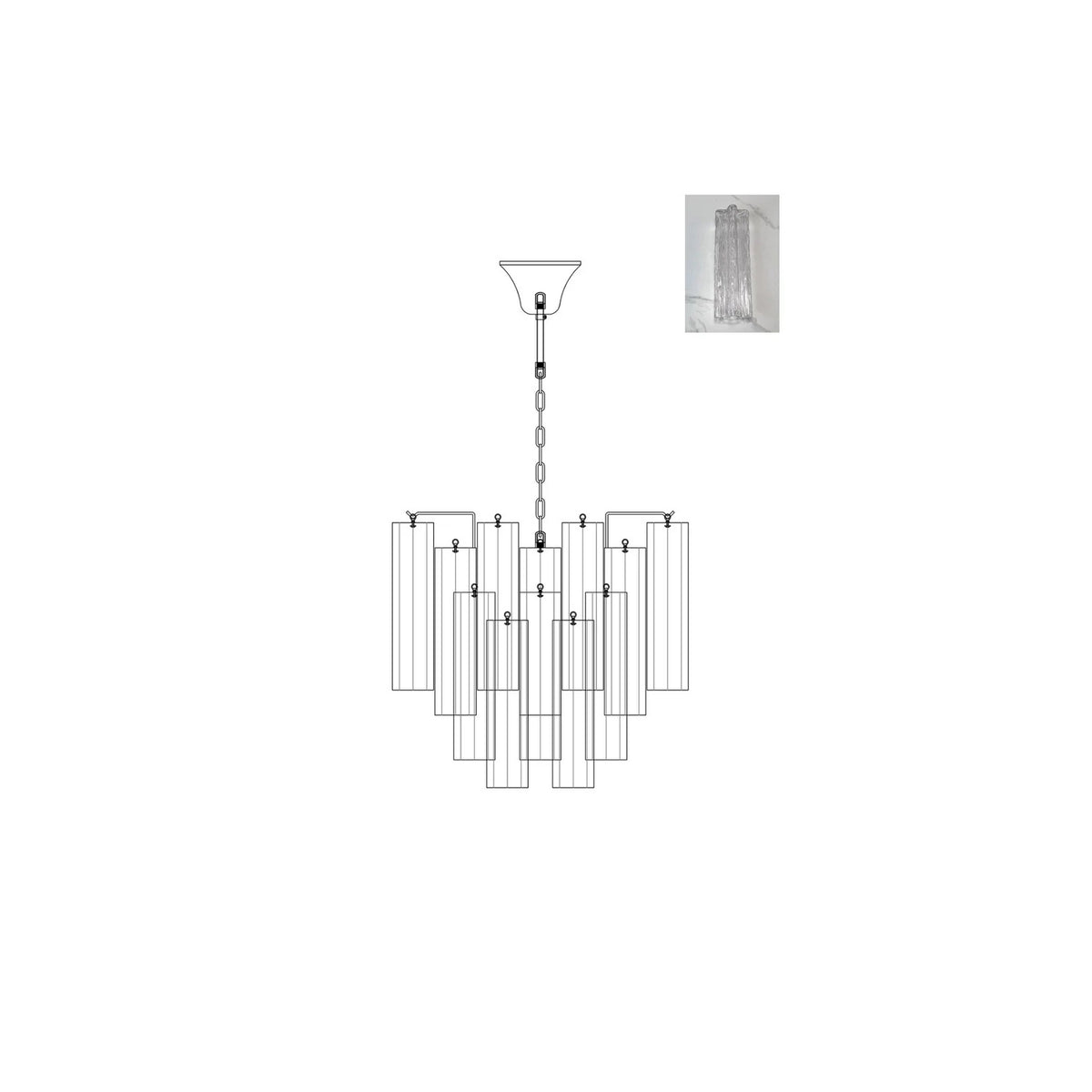 Murano glass chandelier