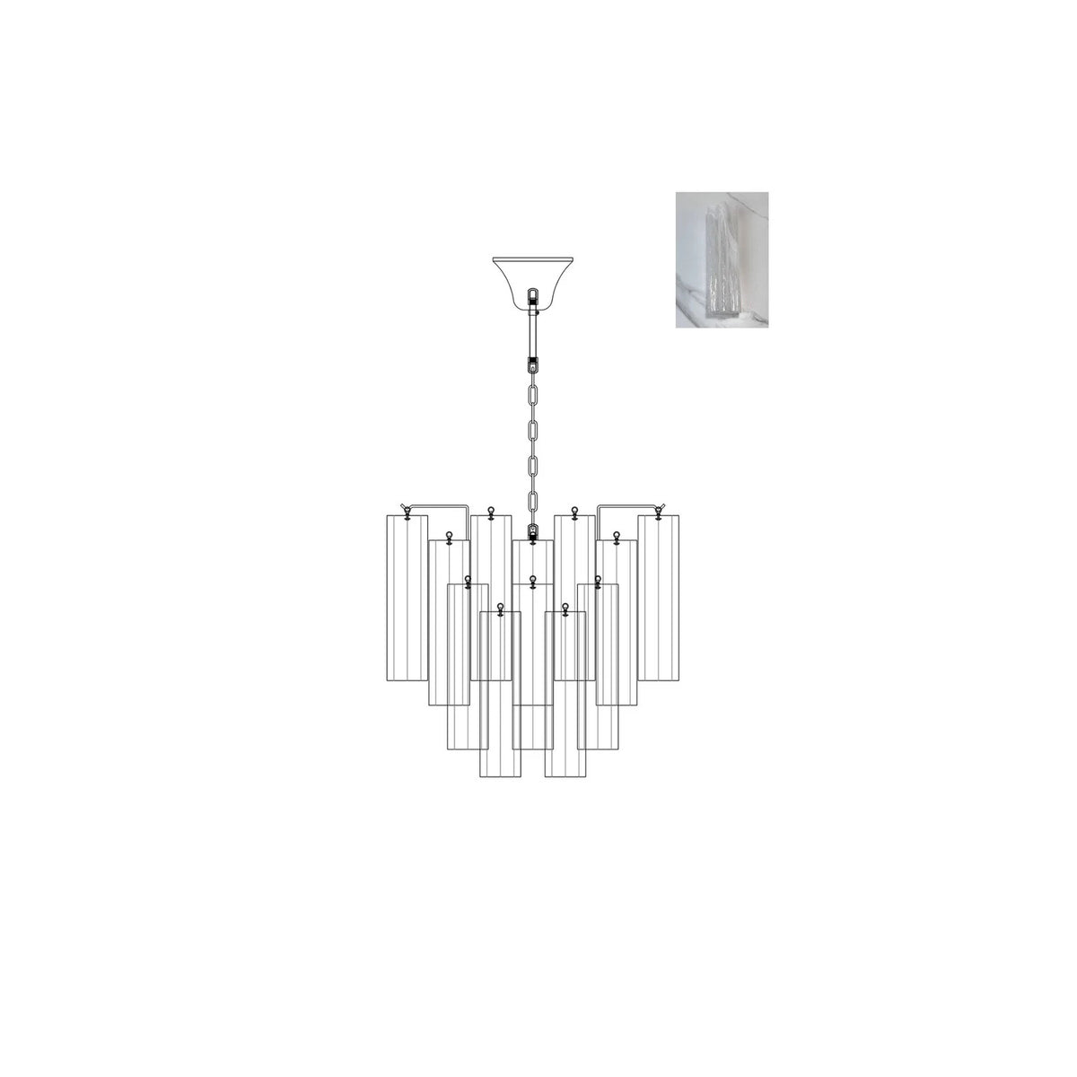 Murano glass chandelier