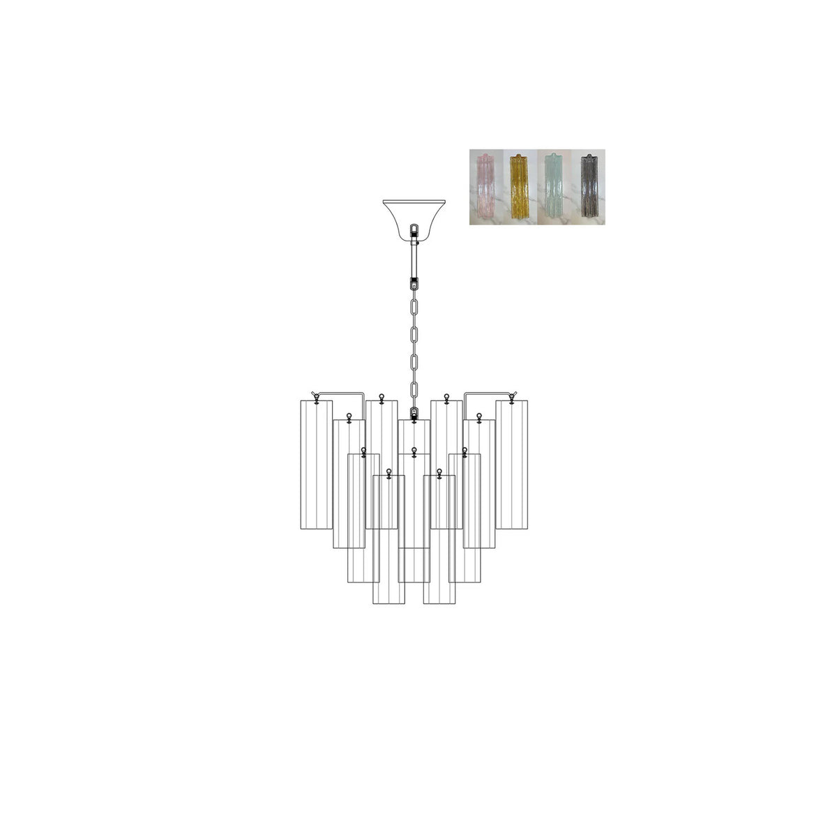 Murano glass chandelier