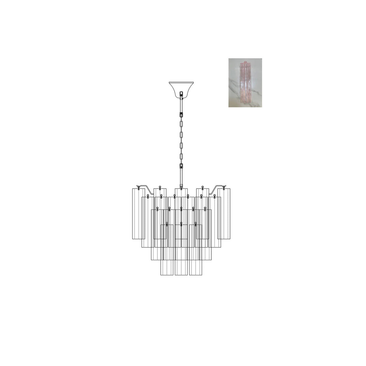 Murano glass chandelier