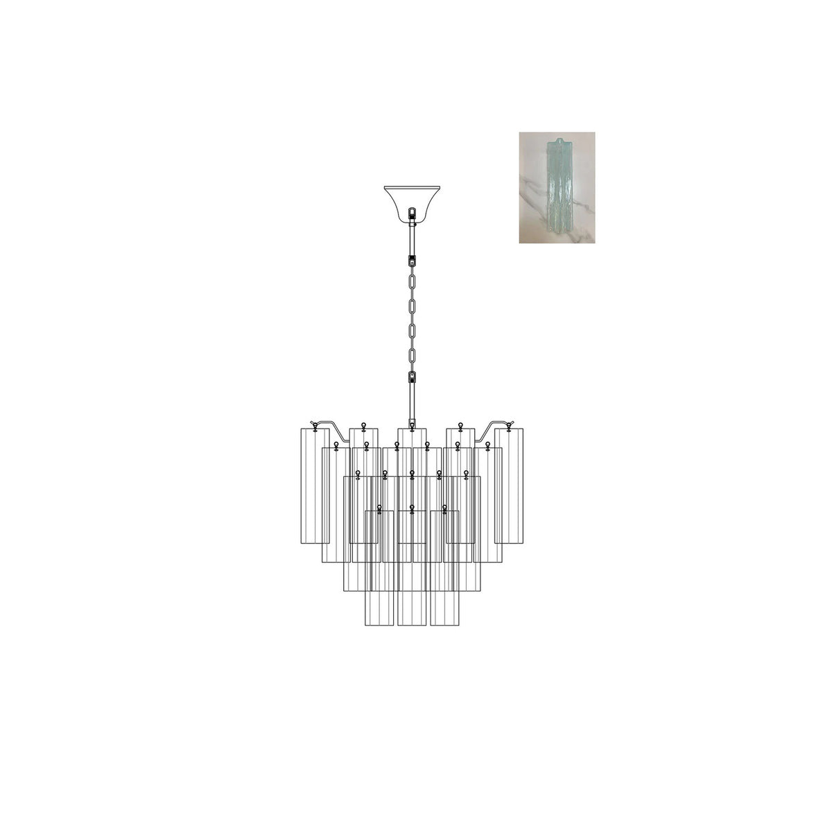 Murano glass chandelier