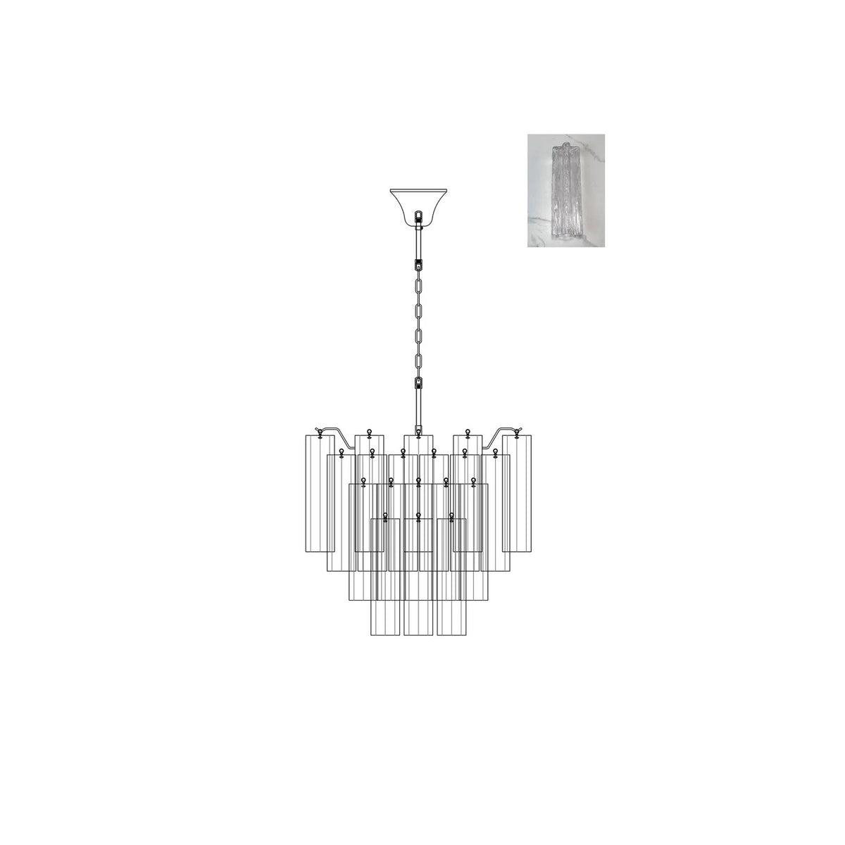 Murano glass chandelier