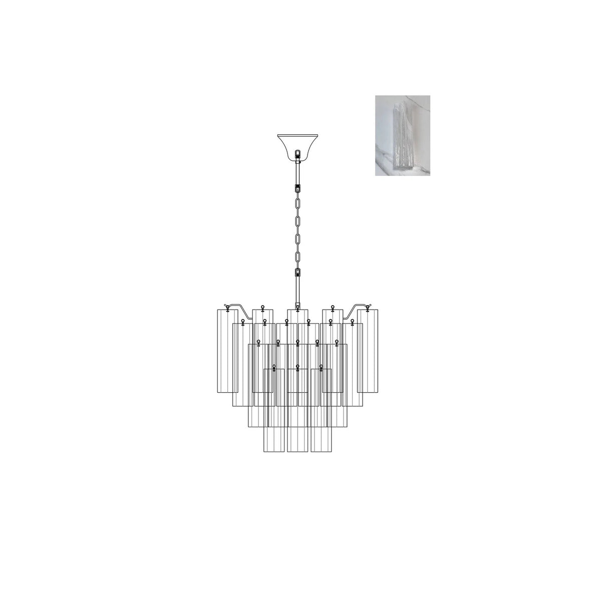 Murano glass chandelier