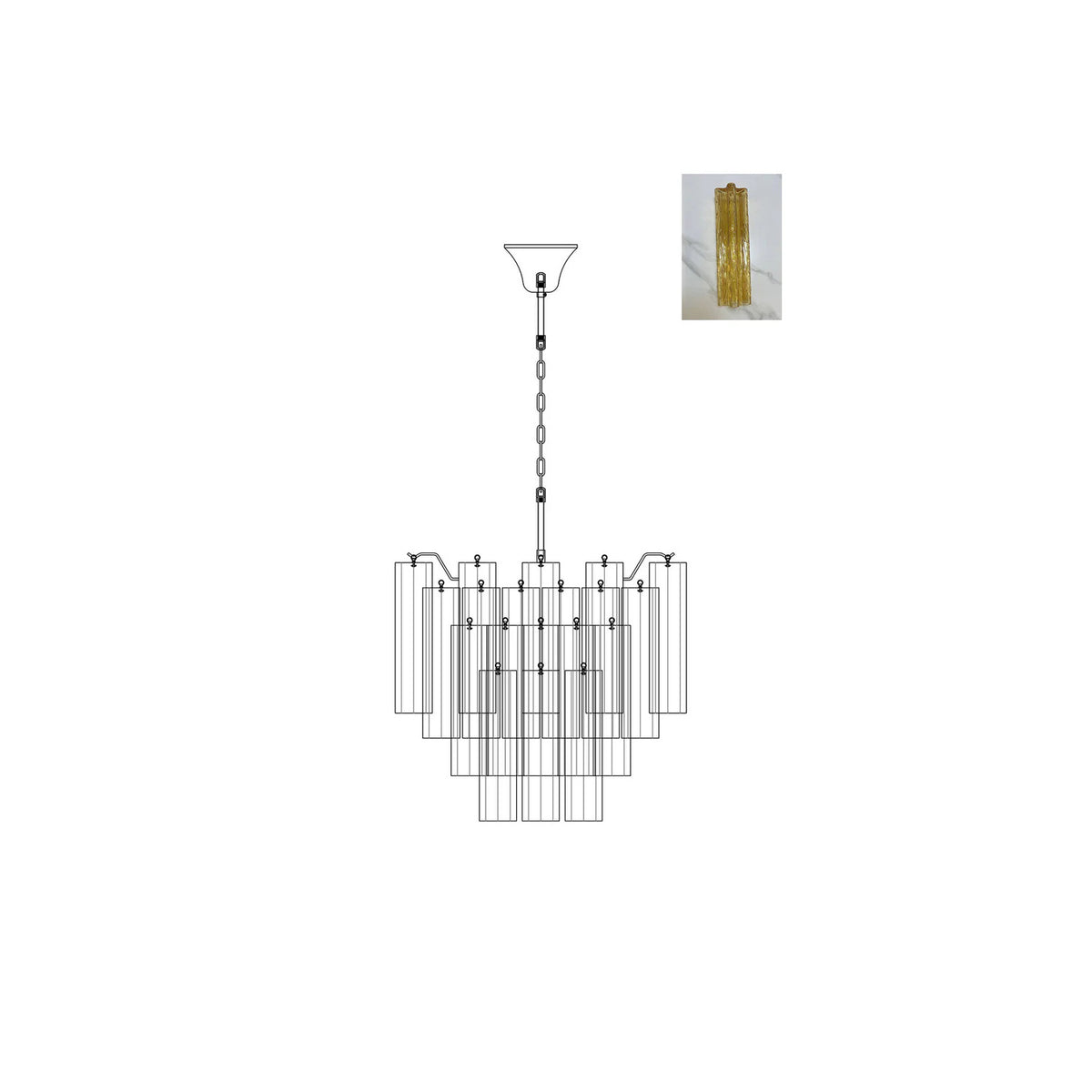 Murano glass chandelier