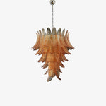 Italian Murano leaf glass chandelier