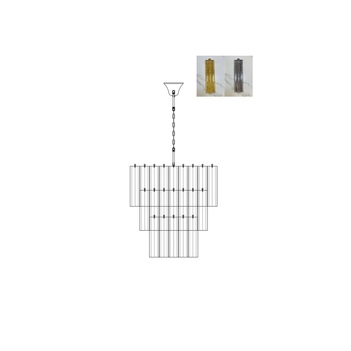 Murano glass chandelier