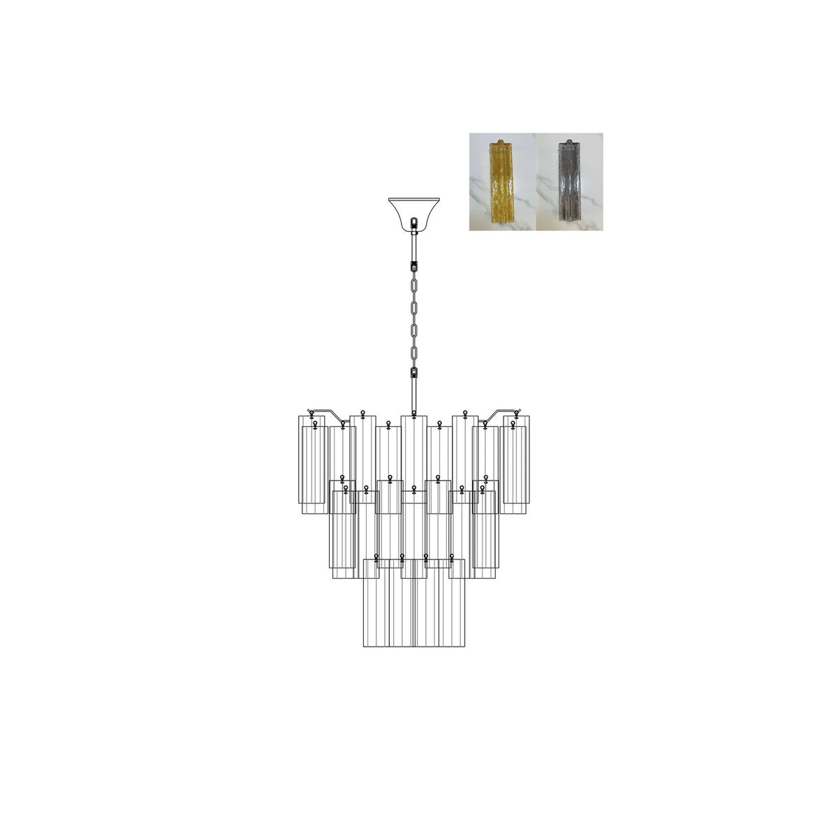 Murano glass chandelier