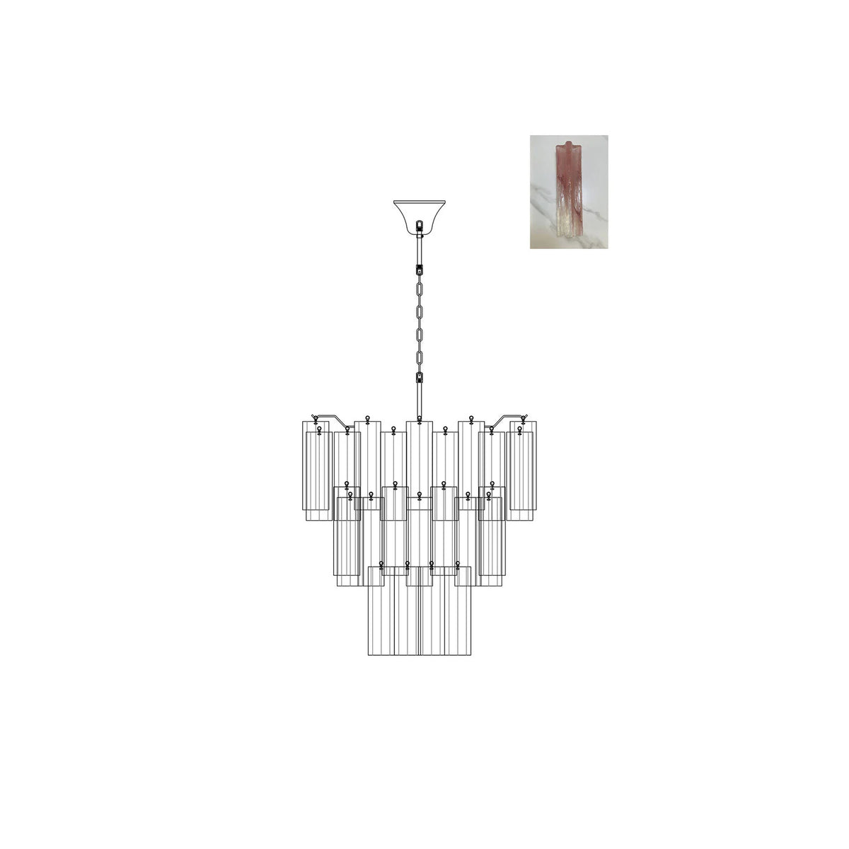 Murano glass chandelier