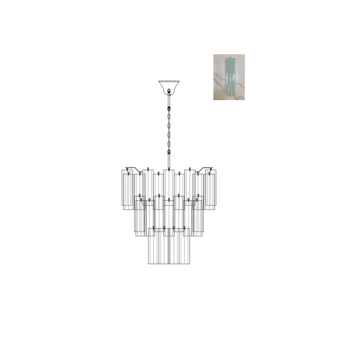 Murano glass chandelier