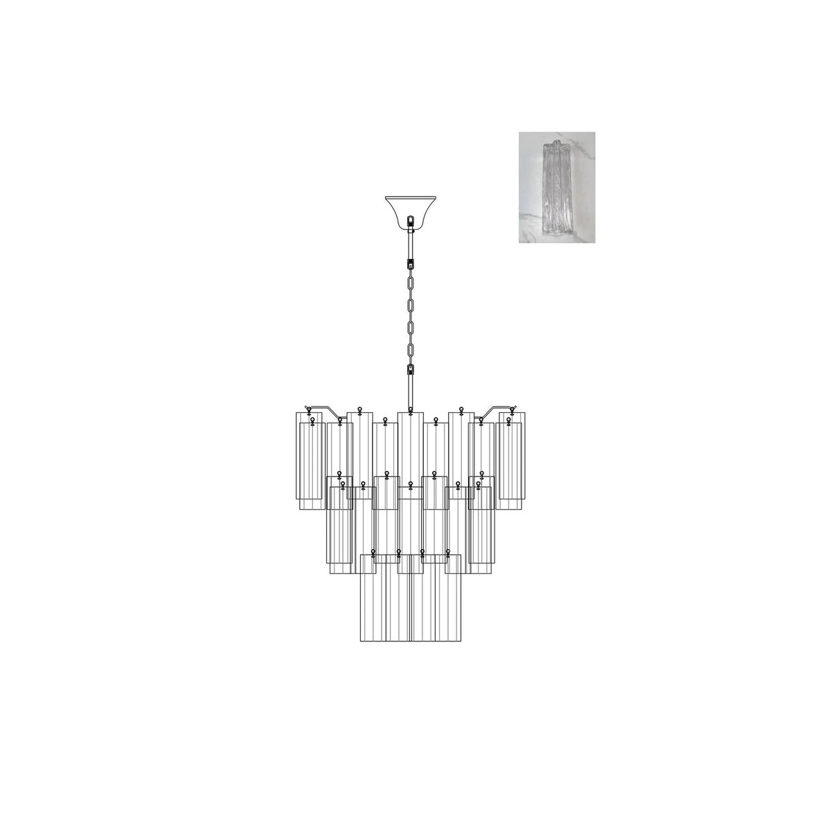 Murano glass chandelier