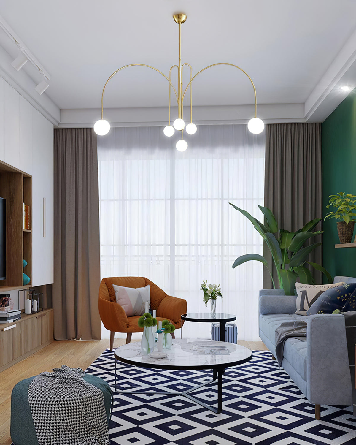 Modern Comet Chandelier