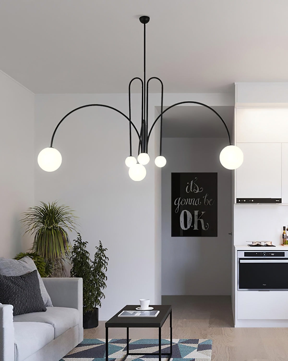 Modern Comet Chandelier