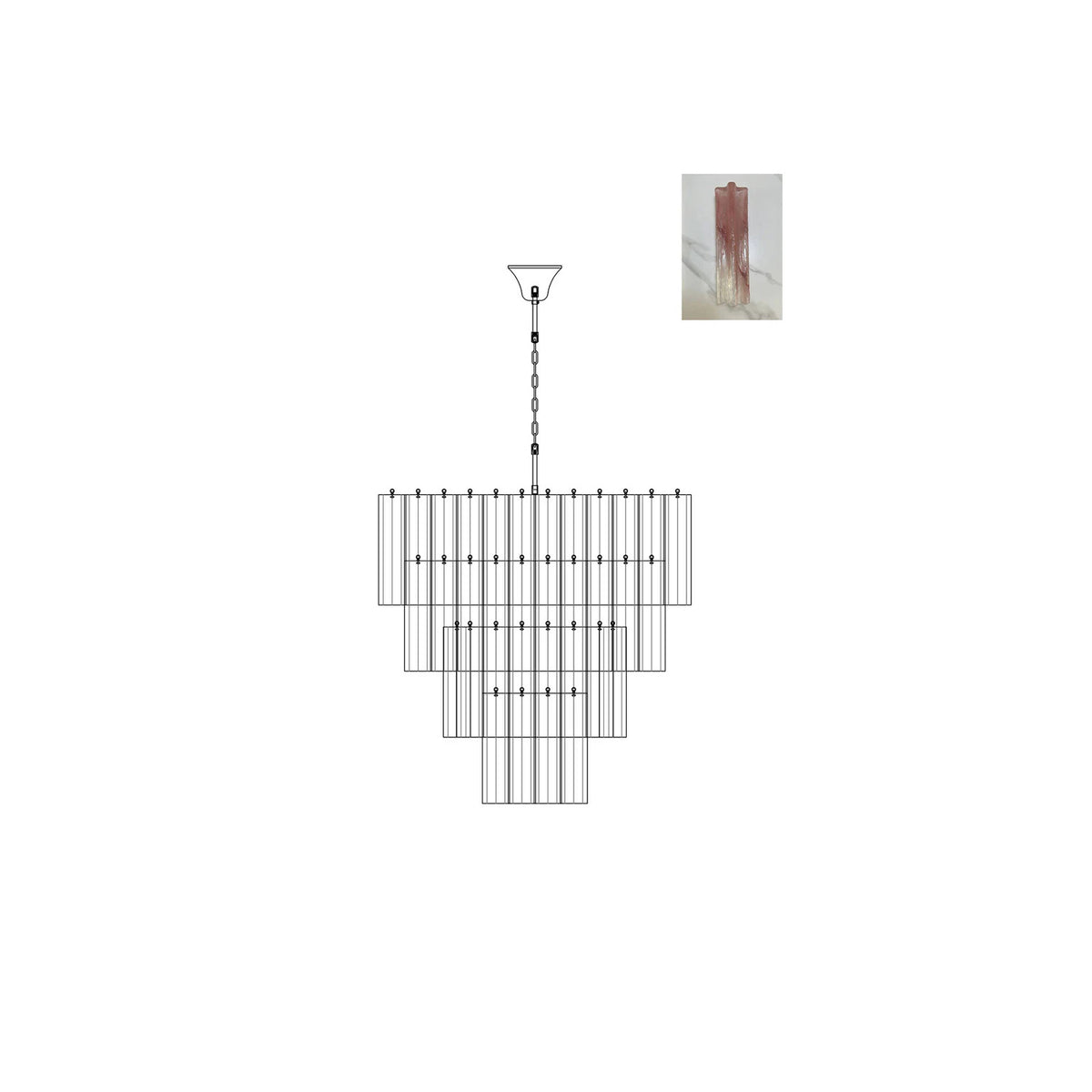 Murano glass chandelier