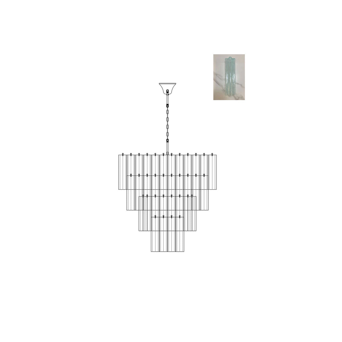 Murano glass chandelier