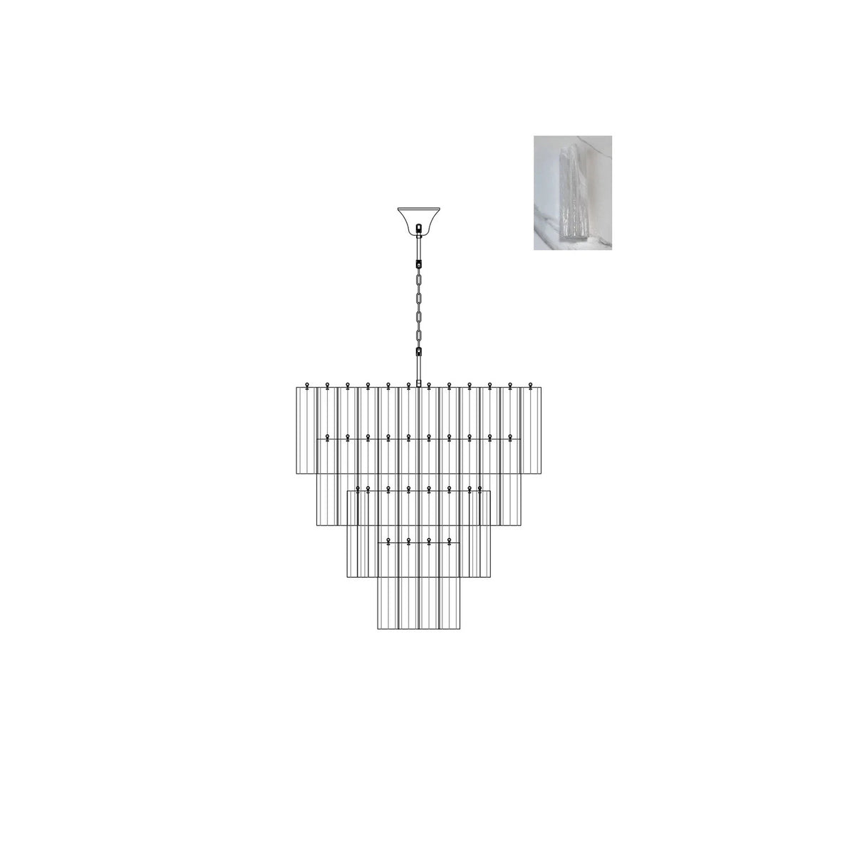 Murano glass chandelier