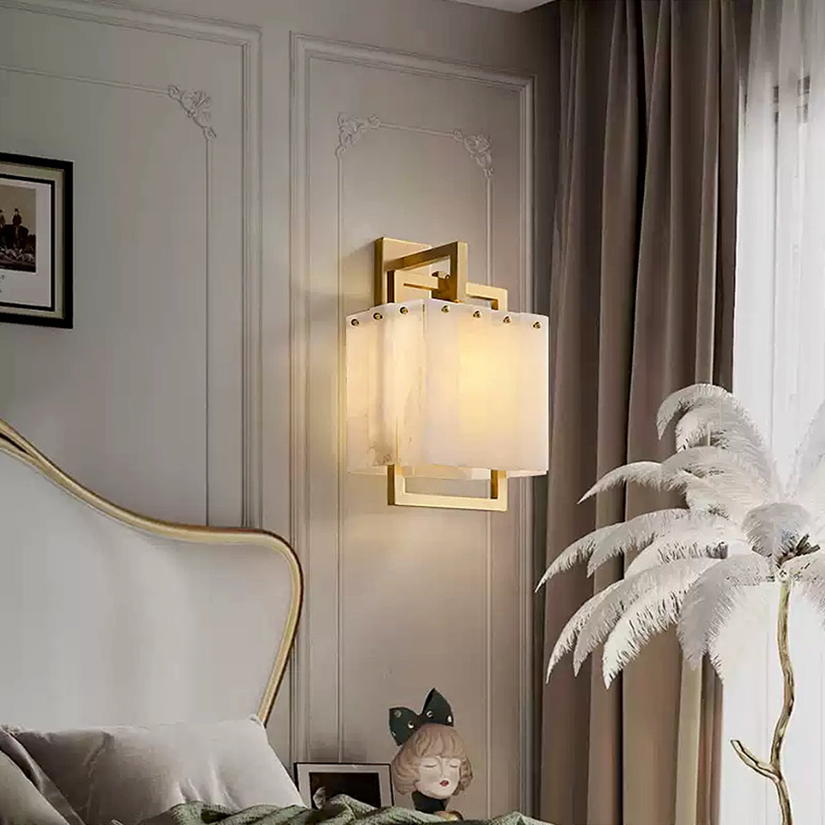 Alabaster All Copper Wall Lamp