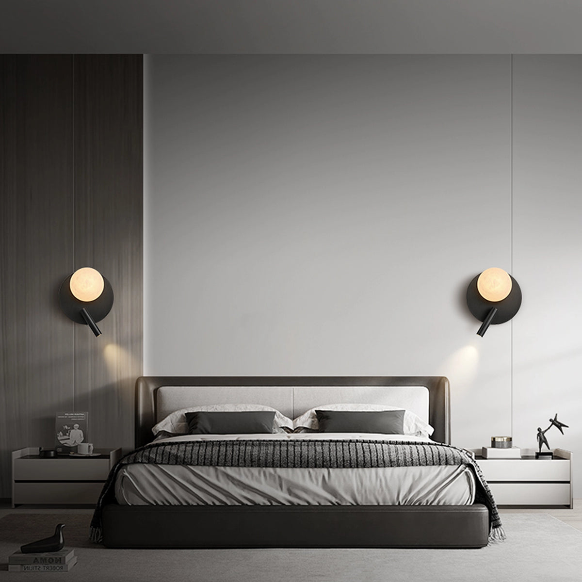 Alabaster Ball Wall Lamp