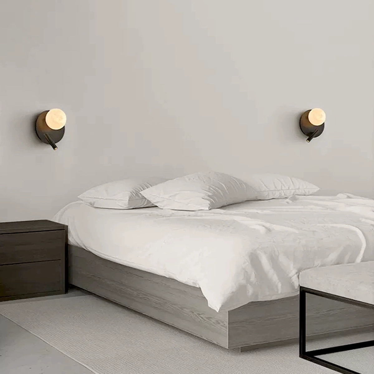 Alabaster Ball Wall Lamp