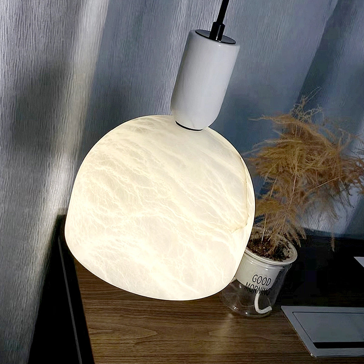 Alabaster Bedside Pendant Lamp