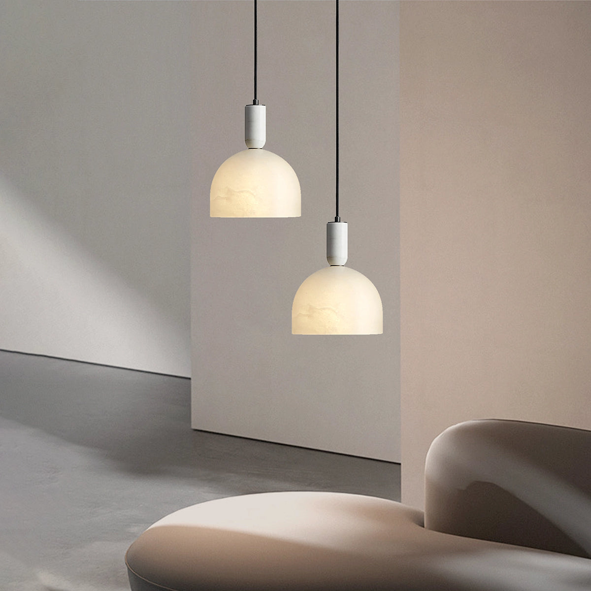 Alabaster Bedside Pendant Lamp