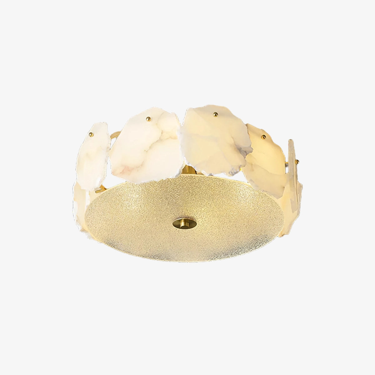 Alabaster Brass Ceiling Light