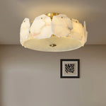 Alabaster Brass Ceiling Light