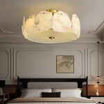 Alabaster Brass Ceiling Light