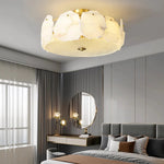 Alabaster Brass Ceiling Light