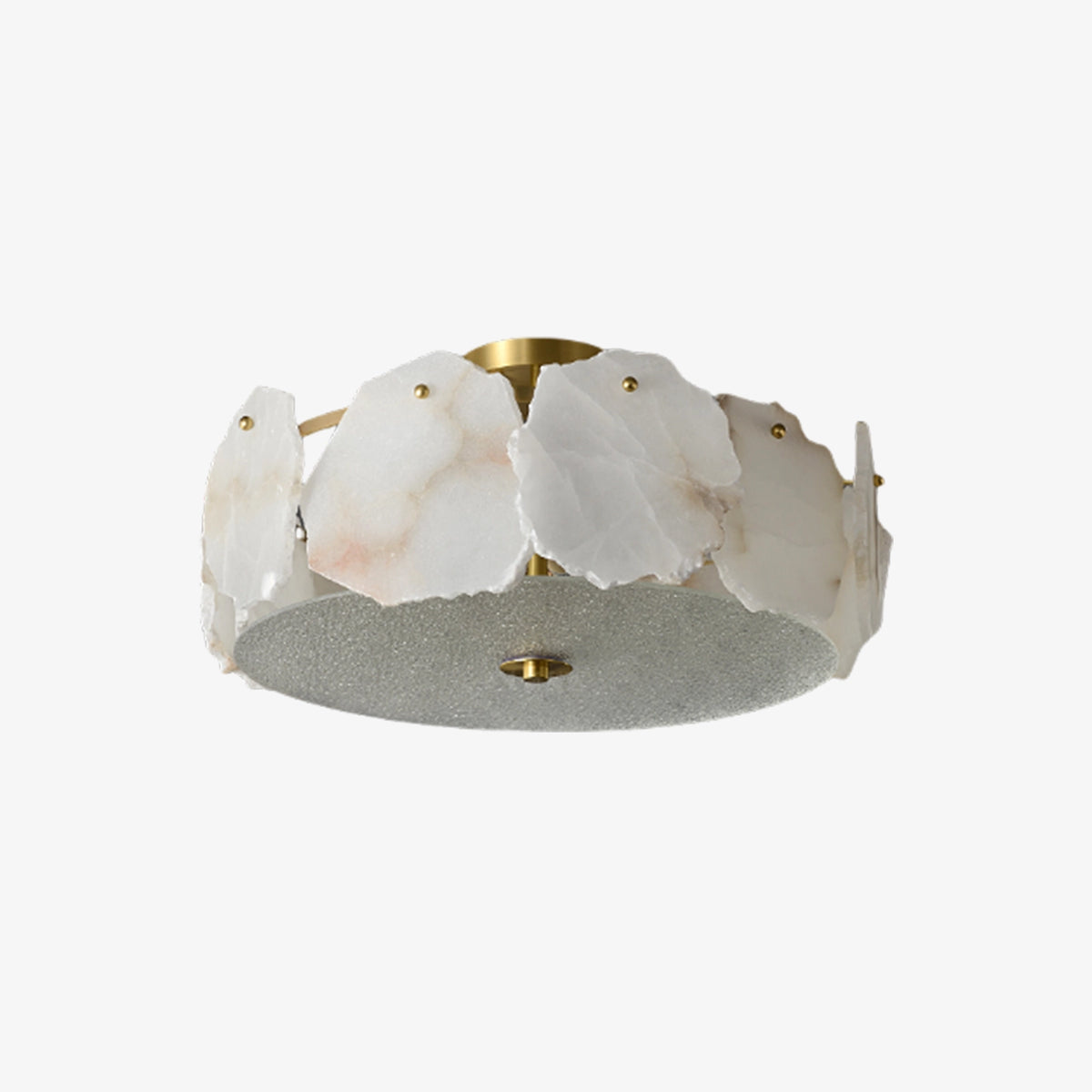 Alabaster Brass Ceiling Light