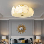Alabaster Brass Ceiling Light